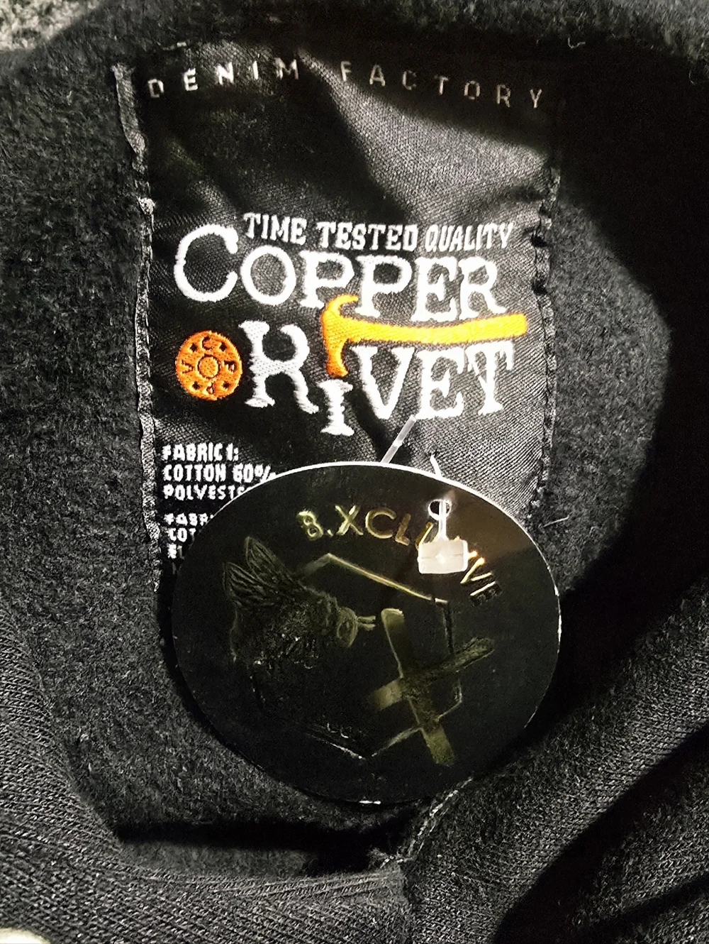 BXCLIVE Copper Rivet Tactical Hoodie Combo Men’s 2XL Black Utility Streetwear - Picture 9 of 9